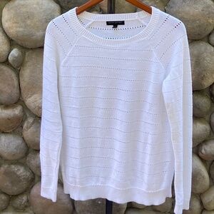 Banana Republic Solid White Sweater